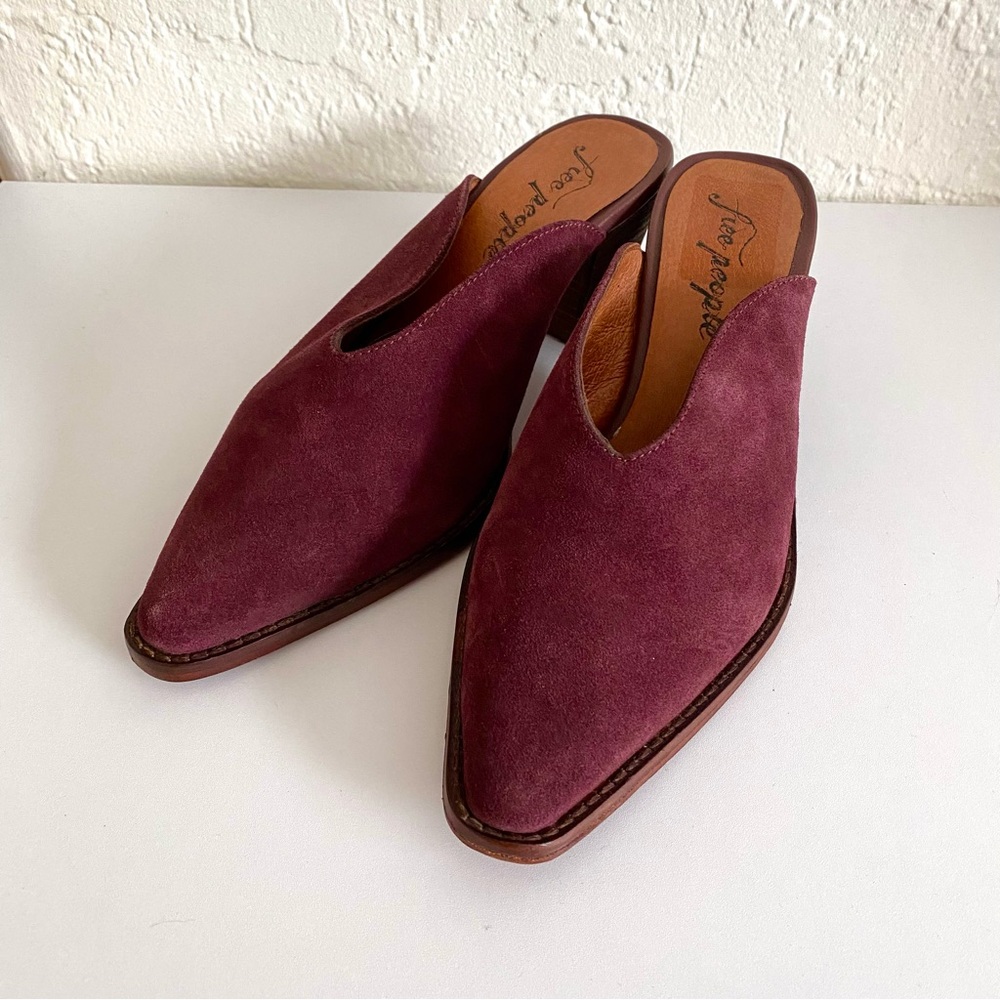 Free People | Cranberry Anya Mules Suede